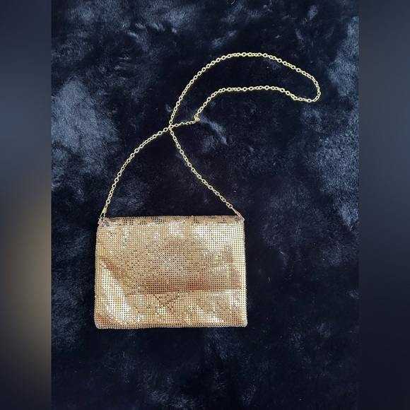 Vintage Gold Mesh Purse with Leopard Print Detail - Picture 5 of 12